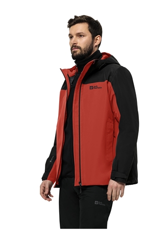 Jack Wolfskin Kırmızı Erkek Kapüşon Yaka Mont Taubenberg 3In1 Jkt M_2