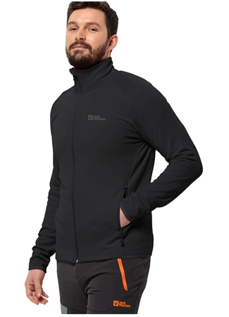 Jack Wolfskin Siyah Erkek Polar Sweatshırt Baiselberg Fz M