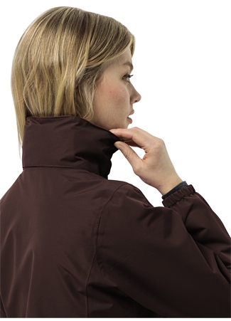 Jack Wolfskin Bordo Kadın Kapüşon Yaka Yağmurluk Stormy Point 2L Jkt W_3