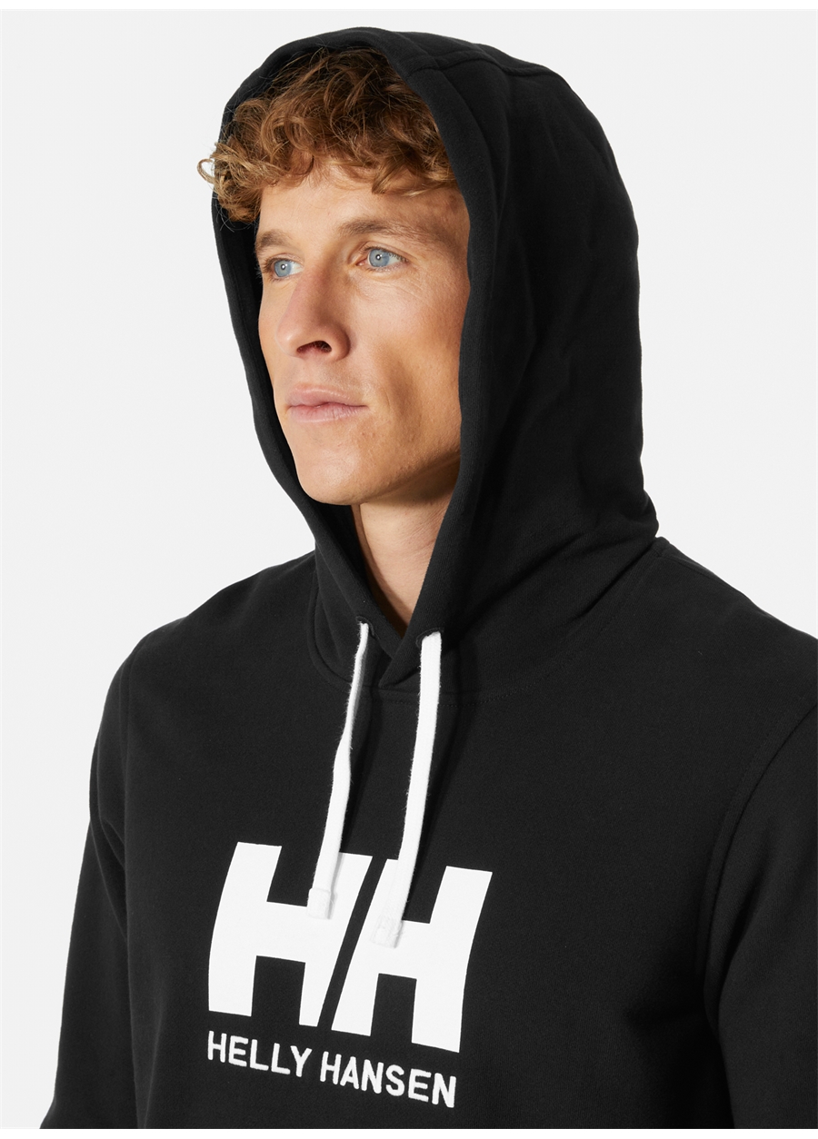 Helly Hansen Siyah Erkek Sweatshirt HHA.33977 LOGO HOODIE_2