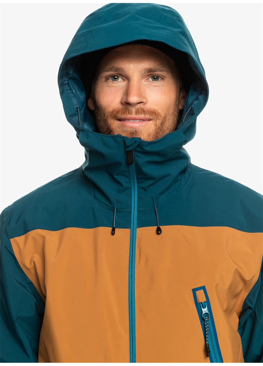 Quiksilver Mavi Erkek Kapüşon Yaka Regular Fit Waterproof Kayak Montu EQYTJ03431 Sycamore Jk_2