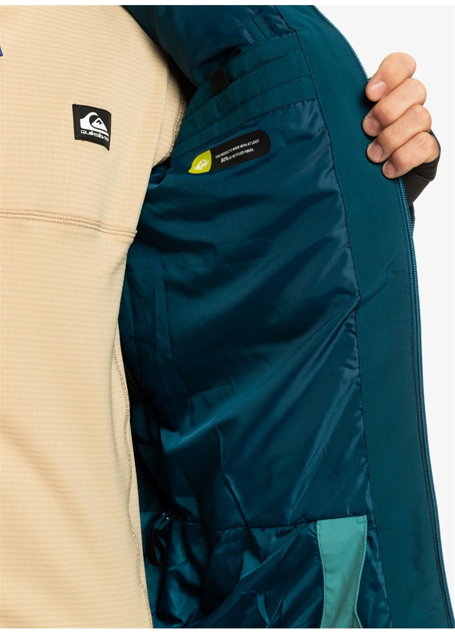 Quiksilver Mavi Erkek Kapüşon Yaka Regular Fit Waterproof Kayak Montu EQYTJ03431 Sycamore Jk_7