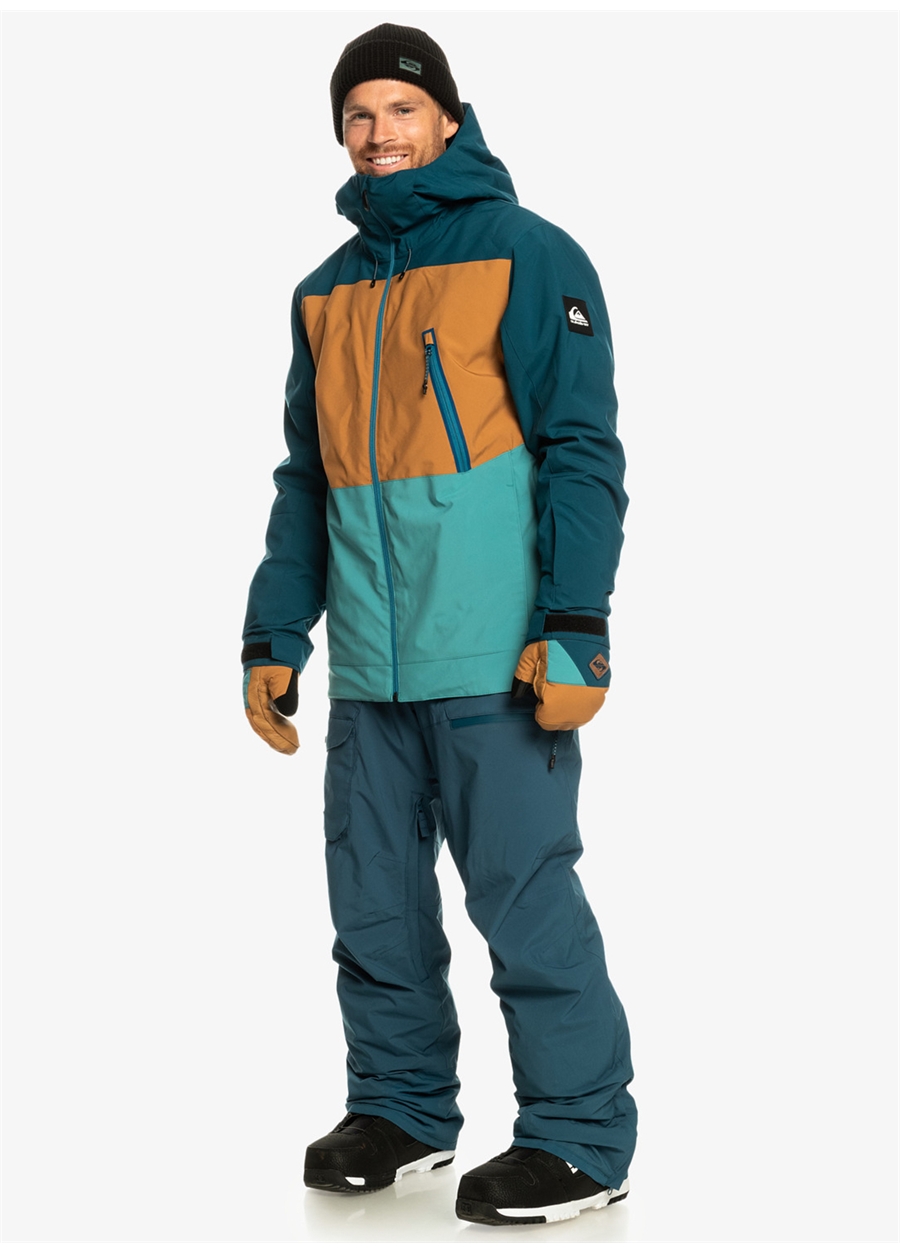 Quiksilver Mavi Erkek Kapüşon Yaka Regular Fit Waterproof Kayak Montu EQYTJ03431 Sycamore Jk_8