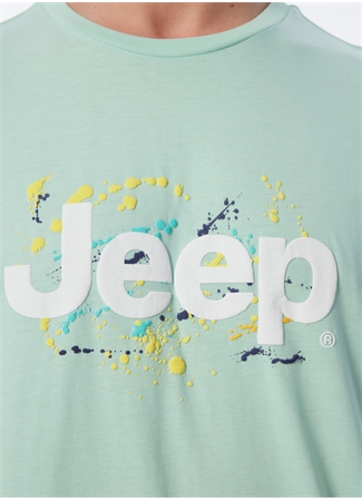 Jeep Mint Erkek Bisiklet Yaka Loose Fit Baskılı T-Shirt C4SM-TST4540_3