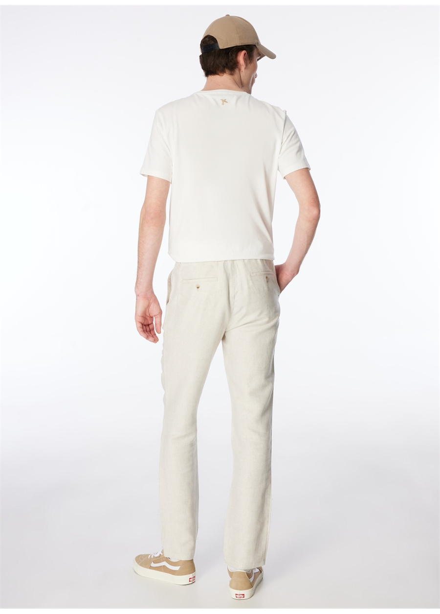 Fabrika Bej Erkek Basic Chino Pantolon F4SM-PNT 0441_5