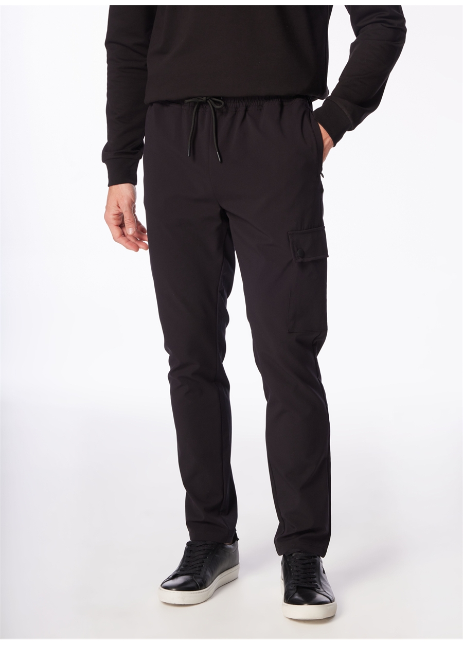 Fabrika Siyah Erkek Basic Chino Pantolon F4SM-PNT 0745_8