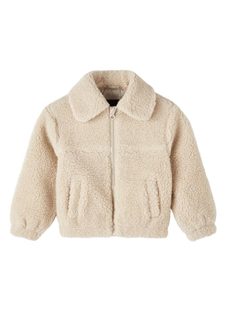 Name İt Krem Kız Bebek Mont NMFMAKOA TEDDY JACKET PB