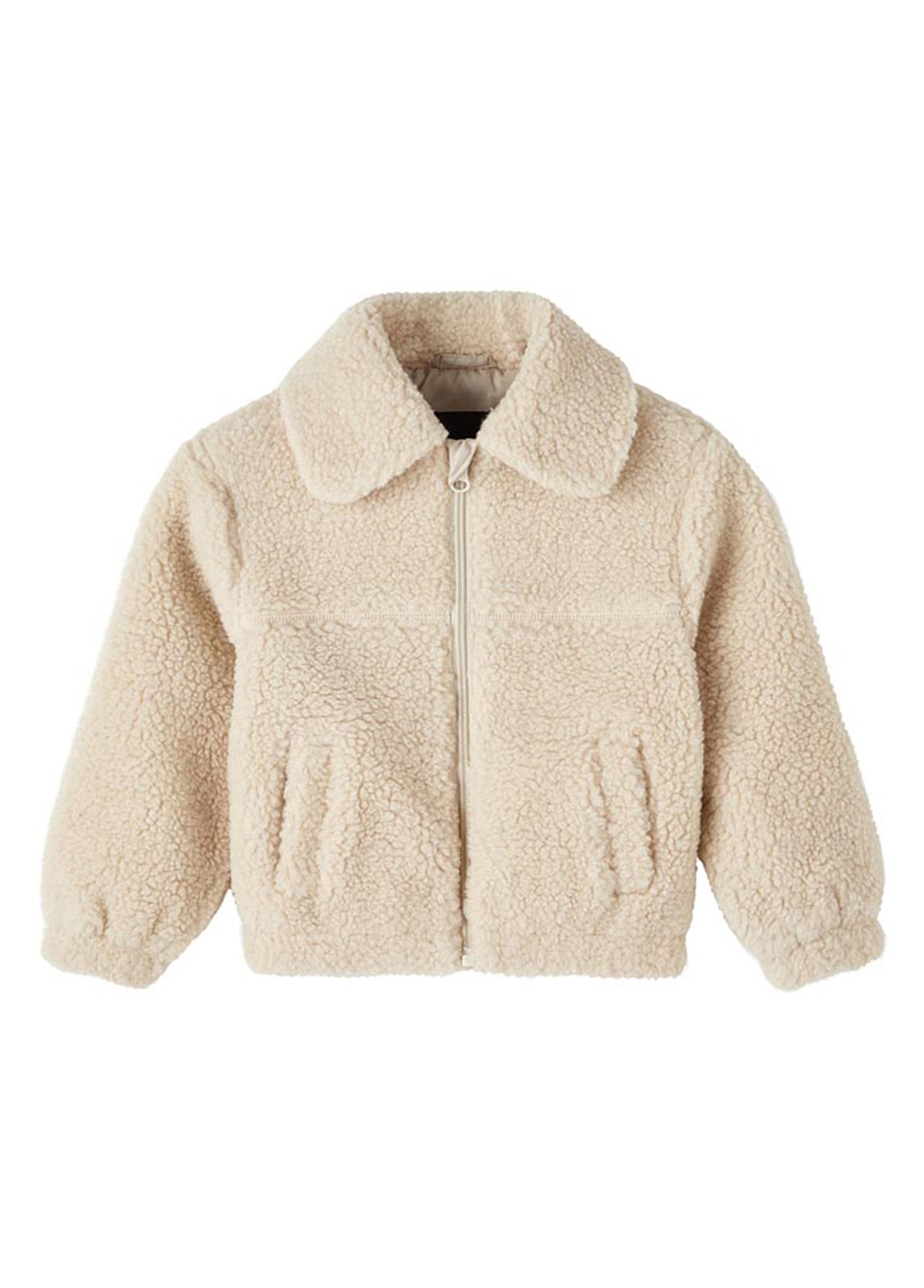 Name İt Krem Kız Bebek Mont NMFMAKOA TEDDY JACKET PB_0