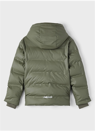 Name İt Haki Erkek Çocuk Kapüşonlu Waterproof Mont NKNMATT PUFFER JACKET FO_2