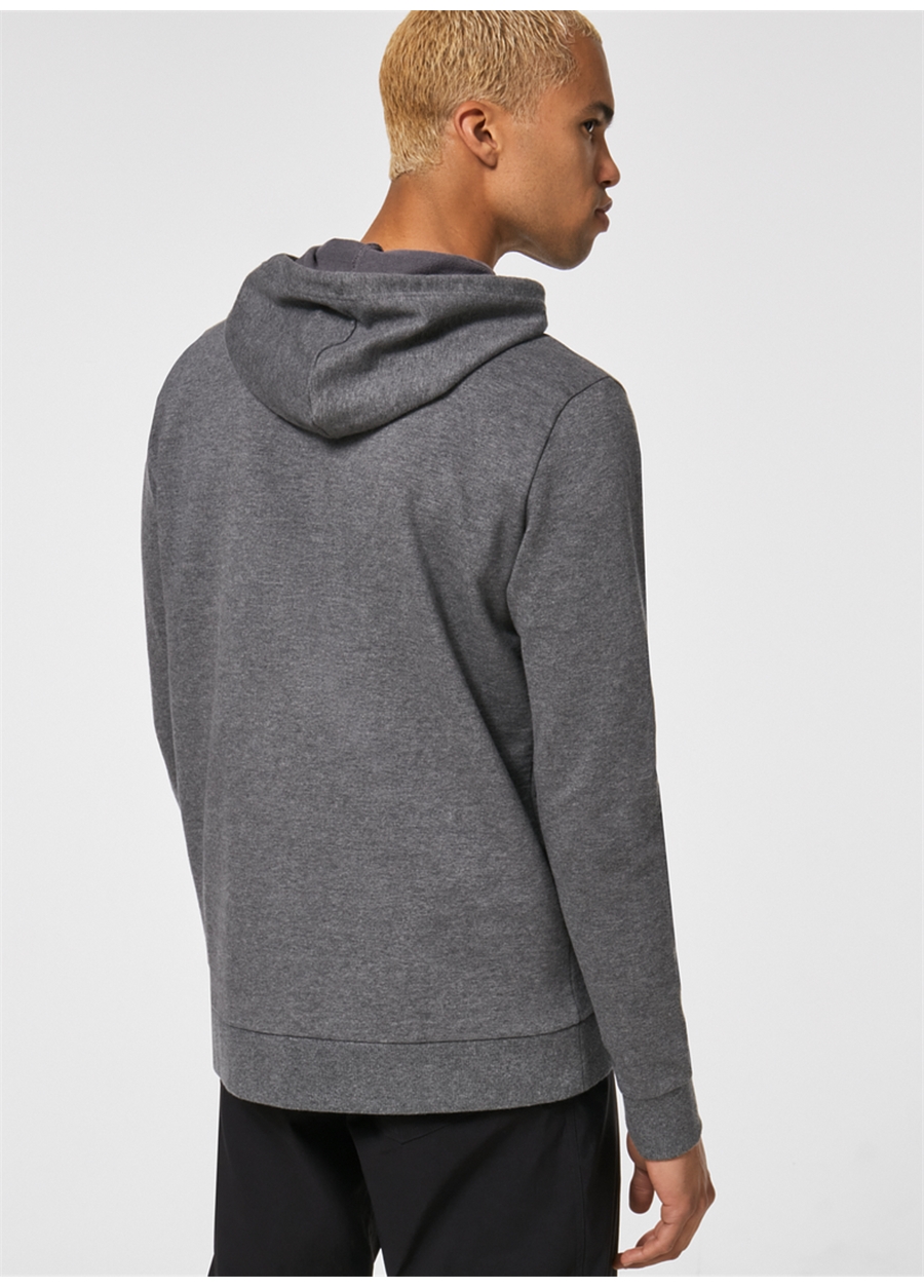 Oakley Gri Erkek Kapüşonlu Baskılı Sweatshirt FOA402599 B1B PO HOODIE 2.0_1