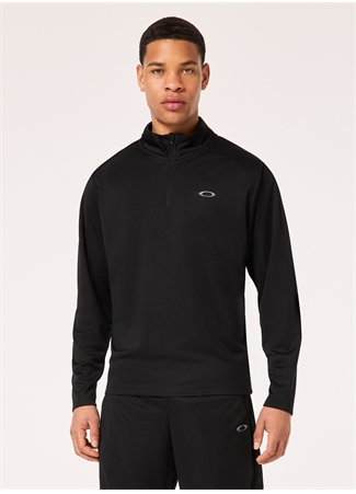 Oakley Siyah Erkek Fermuarlı Polar Sweatshırt FOA404792 FOUNDATIONAL 1/4 ZIP_0