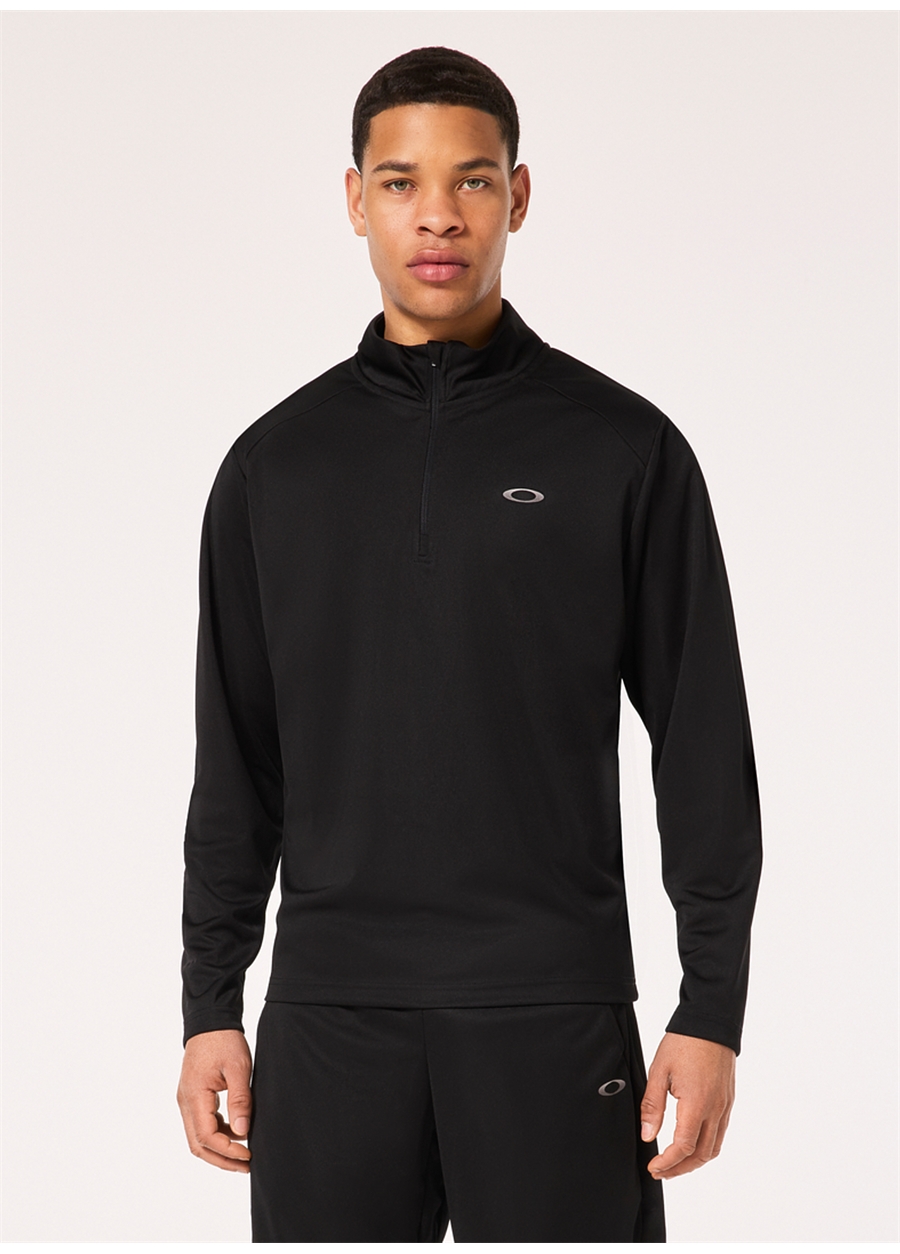 Oakley Siyah Erkek Fermuarlı Polar Sweatshırt FOA404792 FOUNDATIONAL 1/4 ZIP_0