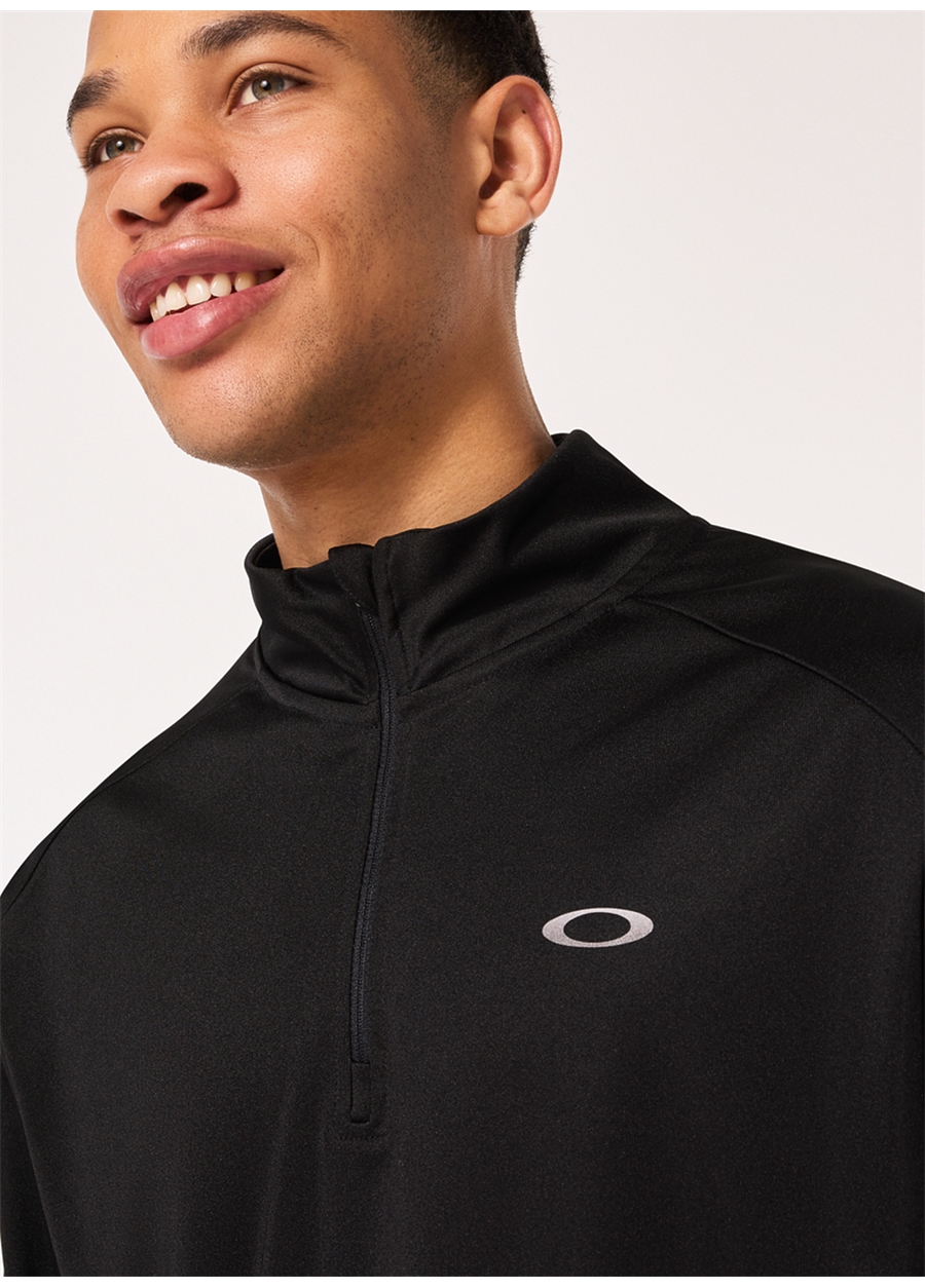 Oakley Siyah Erkek Fermuarlı Polar Sweatshırt FOA404792 FOUNDATIONAL 1/4 ZIP_4