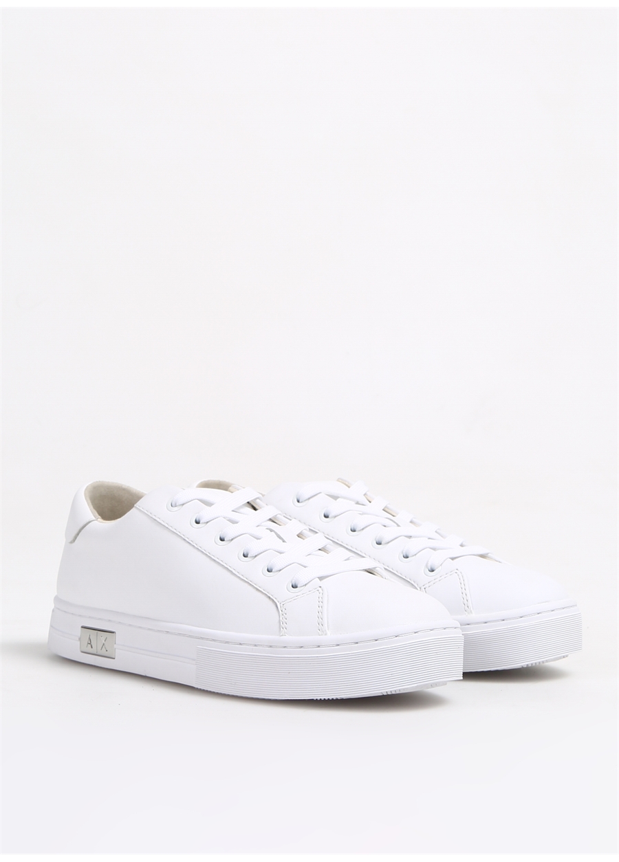 Armani Exchange Beyaz Kadın Deri Sneaker XDX027XCC14A222_1