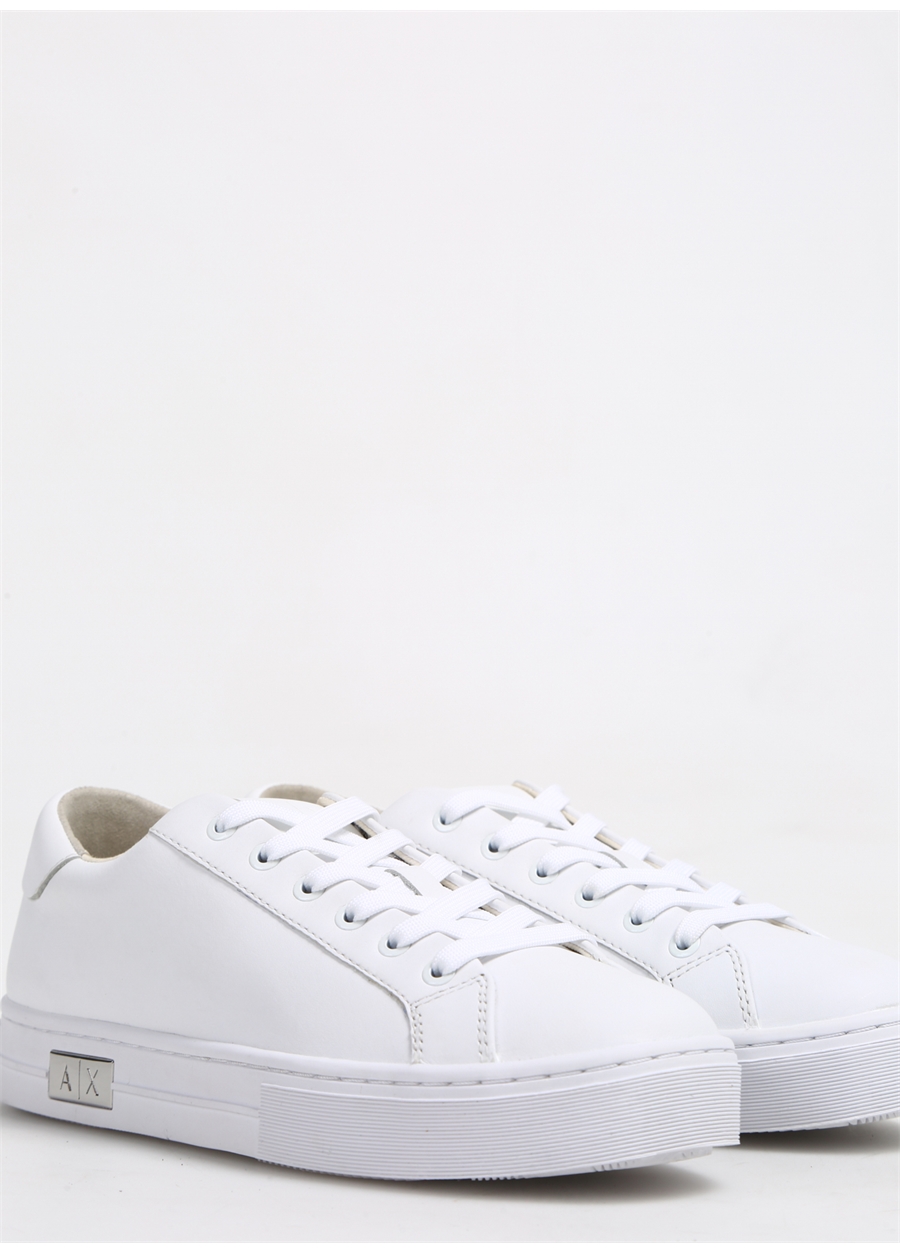 Armani Exchange Beyaz Kadın Deri Sneaker XDX027XCC14A222_4