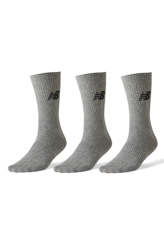 New Balance Gri Unisex 3Lü Çorap ANS3204-AG-NB Lifestyle Socks