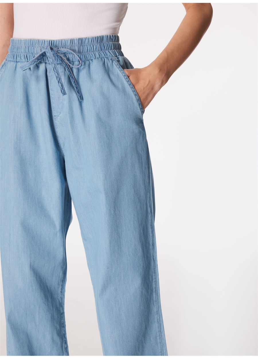 Fabrika Comfort Açık İndigo Kadın Lastikli Jogger Denim Pantolon FC4SL-PNT0695_3