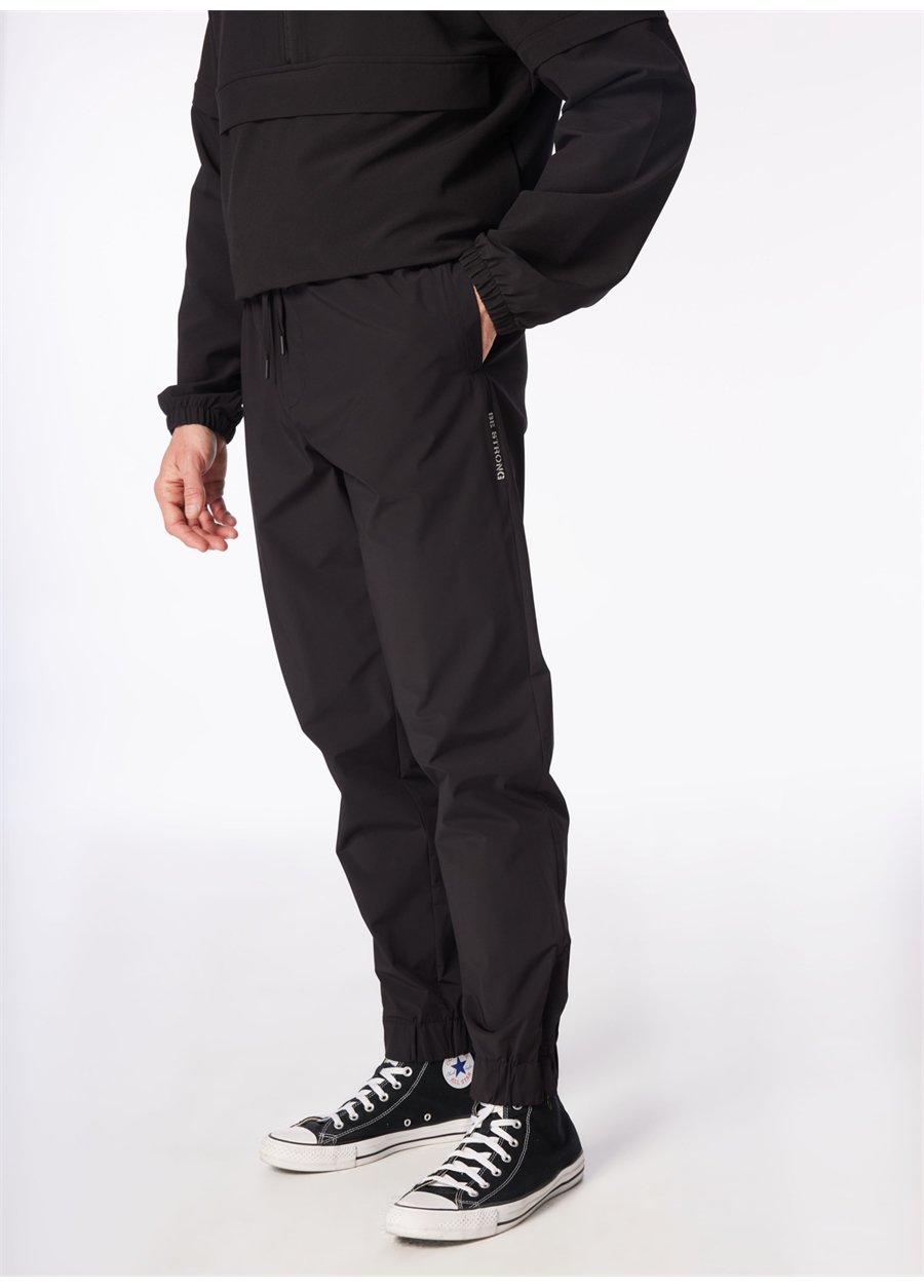 Fabrika Siyah Erkek Lastikli Jogger Su İtici - Bi Strech Chino Pantolon F4SM-PNT 0123_2