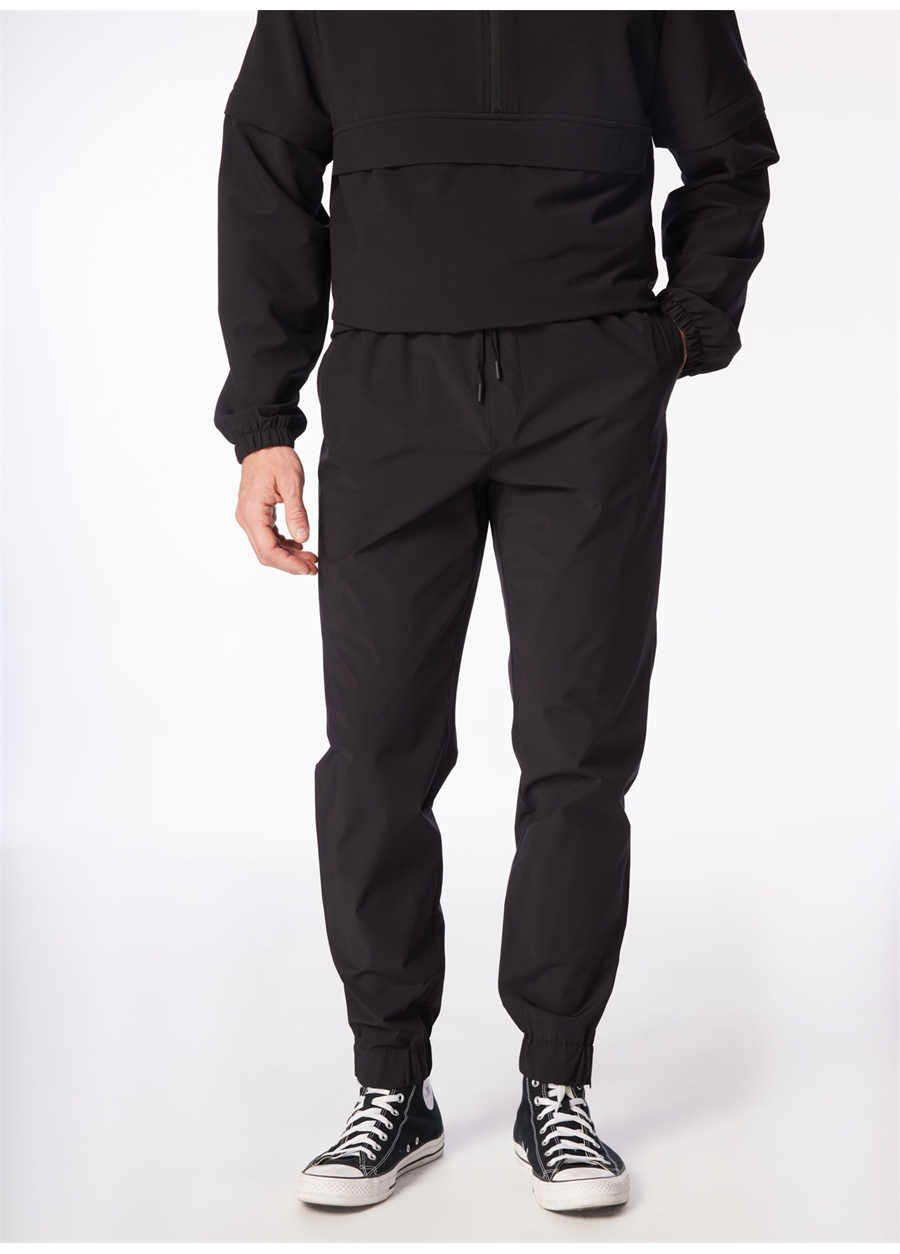 Fabrika Siyah Erkek Lastikli Jogger Su İtici - Bi Strech Chino Pantolon F4SM-PNT 0123_3