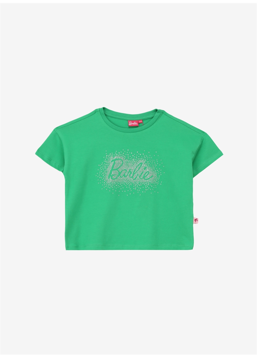 Barbie Taşlı Yeşil Kız Çocuk T-Shirt BRB4SG-TST6004