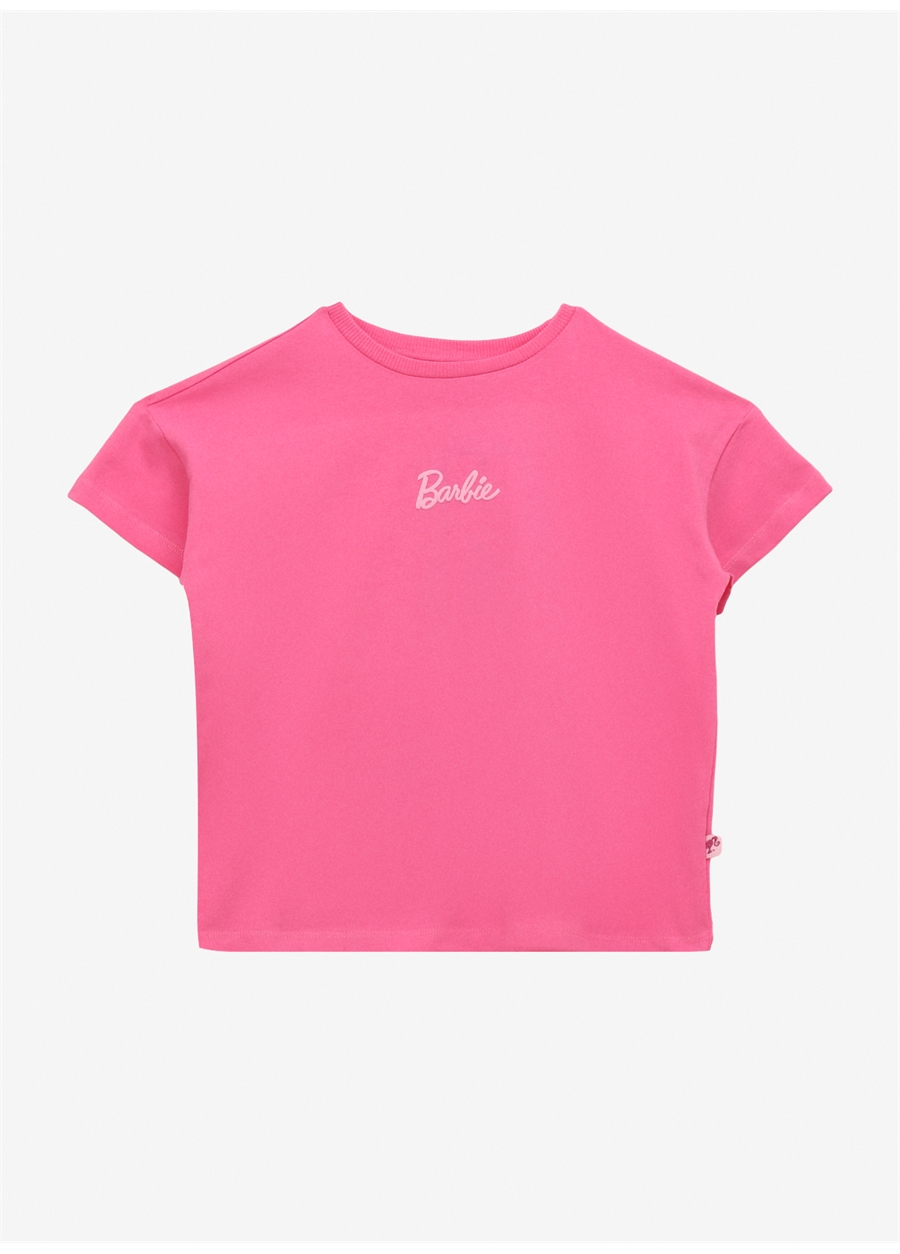 Barbie Baskılı Pembe Kız Çocuk T-Shirt BRB4SG-TST6009