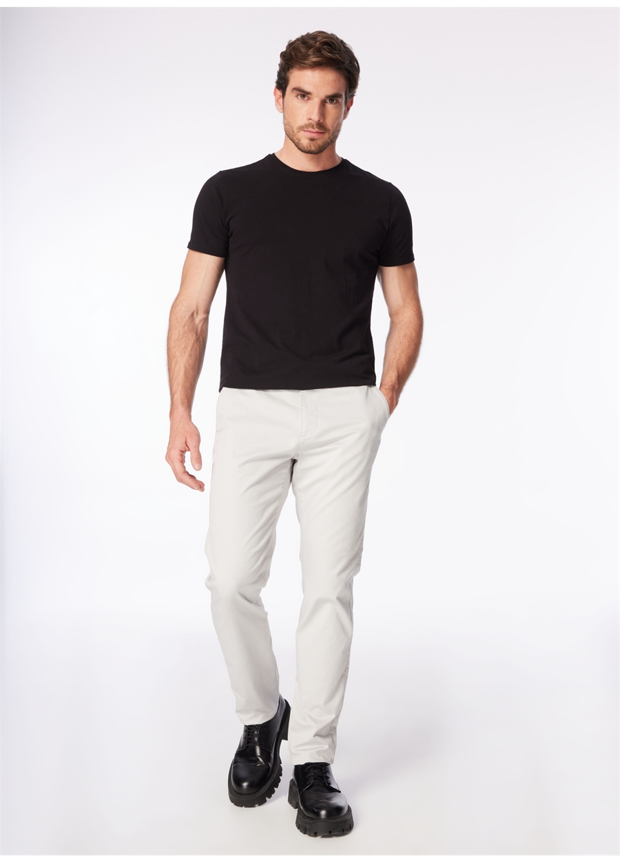 Fabrika Gri Erkek Basic Chino Pantolon F4SM-PNT-658_1