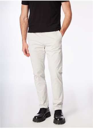 Fabrika Gri Erkek Basic Chino Pantolon F4SM-PNT-658_3