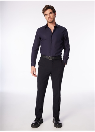 Fabrika Lacivert Erkek Slim Fit Non Iron Gömlek F4SM-GML 0222_1