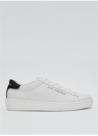 KARL LAGERFELD Beyaz Erkek Deri Sneaker KUPSOLE III Lo Lace Lthr_0