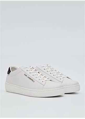 KARL LAGERFELD Beyaz Erkek Deri Sneaker KUPSOLE III Lo Lace Lthr_1