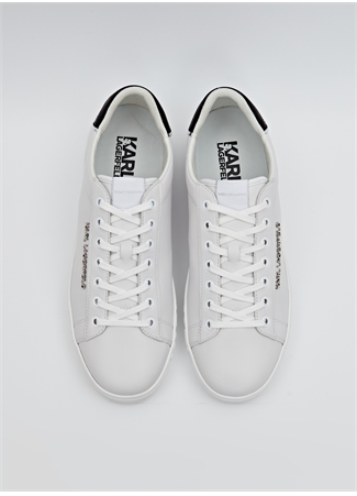 KARL LAGERFELD Beyaz Erkek Deri Sneaker KUPSOLE III Lo Lace Lthr_2