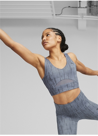 Puma Lila Kadın Sporcu Sütyeni 52314518 STUDIO AOP CROP TOP