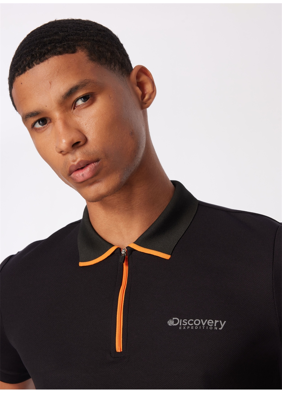 Discovery Expedition Siyah Erkek Basic UV Apreli Polo T-Shirt D4SM-TST3246_0