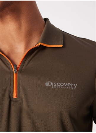 Discovery Expedition Haki Erkek Basic Polo T-Shirt D4SM-TST3246_3