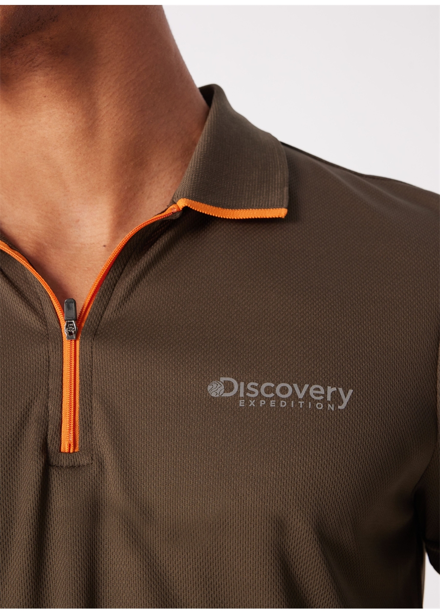 Discovery Expedition Haki Erkek Basic Polo T-Shirt D4SM-TST3246_3