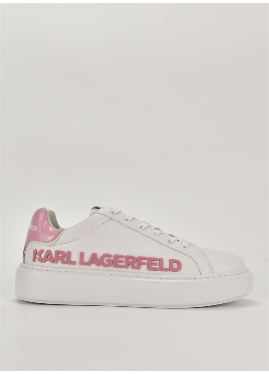KARL LAGERFELD Beyaz Kadın Deri Sneaker KL6221001P