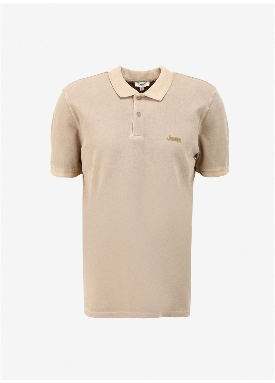 Jeep Deve Tüyü Erkek Polo Yaka Relaxed Polo T-Shirt J4SM-TST7232_0