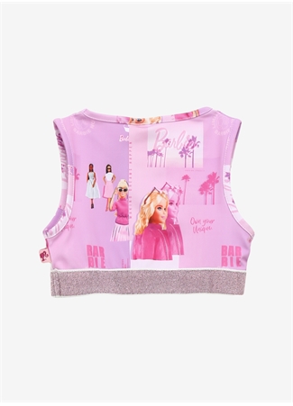 Barbie Çok Renkli Kız Çocuk Bisiklet Yaka Regular Fit Desenli Bluz BRB4SG-BLZ6004_1