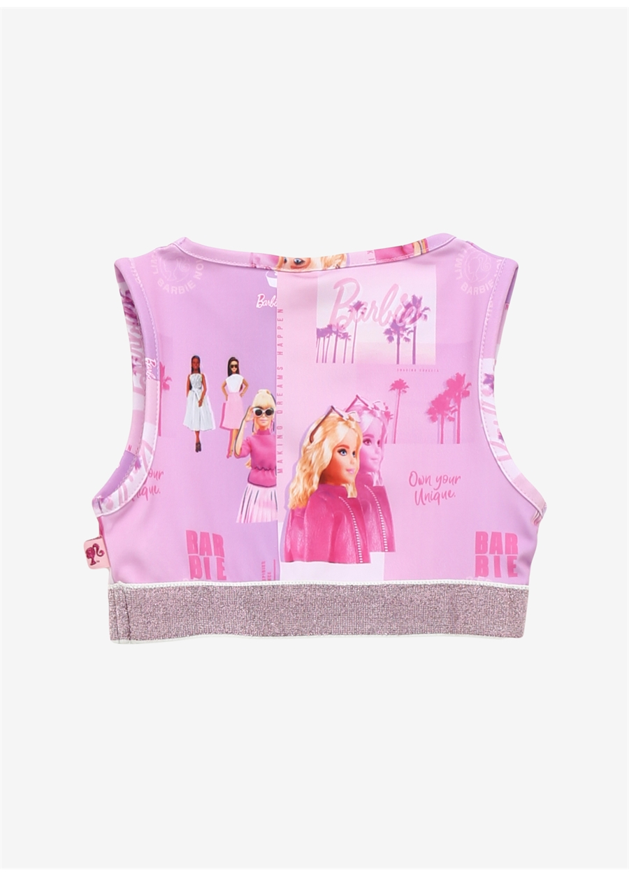 Barbie Çok Renkli Kız Çocuk Bisiklet Yaka Regular Fit Desenli Bluz BRB4SG-BLZ6004_1