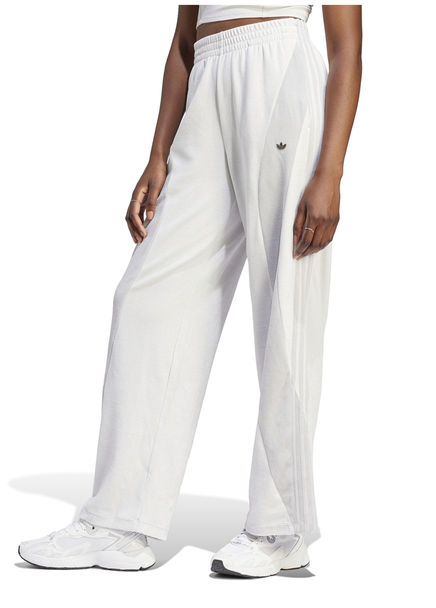 Adidas Beyaz Kadın Geniş Fit Eşofman Altı IM4379-HIGH WAIST PANT
