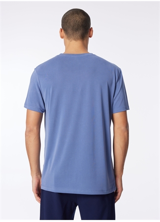 Discovery Expedition İndigo Erkek Bisiklet Yaka Relaxed Baskılı T-Shirt D4SM-TST3282_5