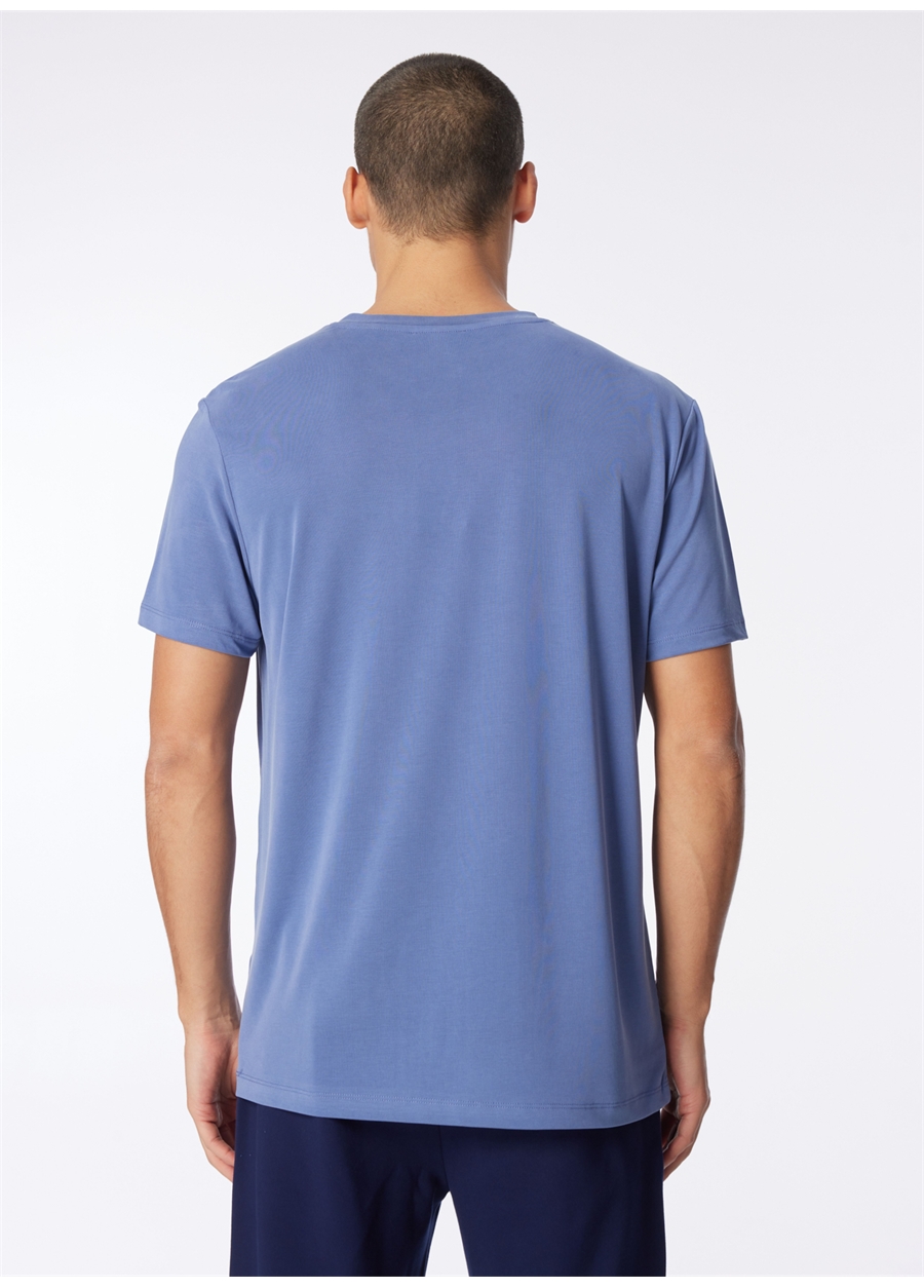 Discovery Expedition İndigo Erkek Bisiklet Yaka Relaxed Baskılı T-Shirt D4SM-TST3282_5