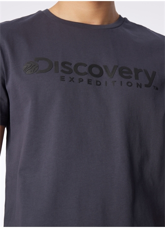 Discovery Expedition Antrasit Erkek Bisiklet Yaka T-Shirt D4SM-TST3290_3