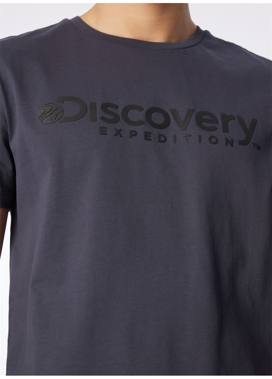 Discovery Expedition Antrasit Erkek Bisiklet Yaka T-Shirt D4SM-TST3290_3