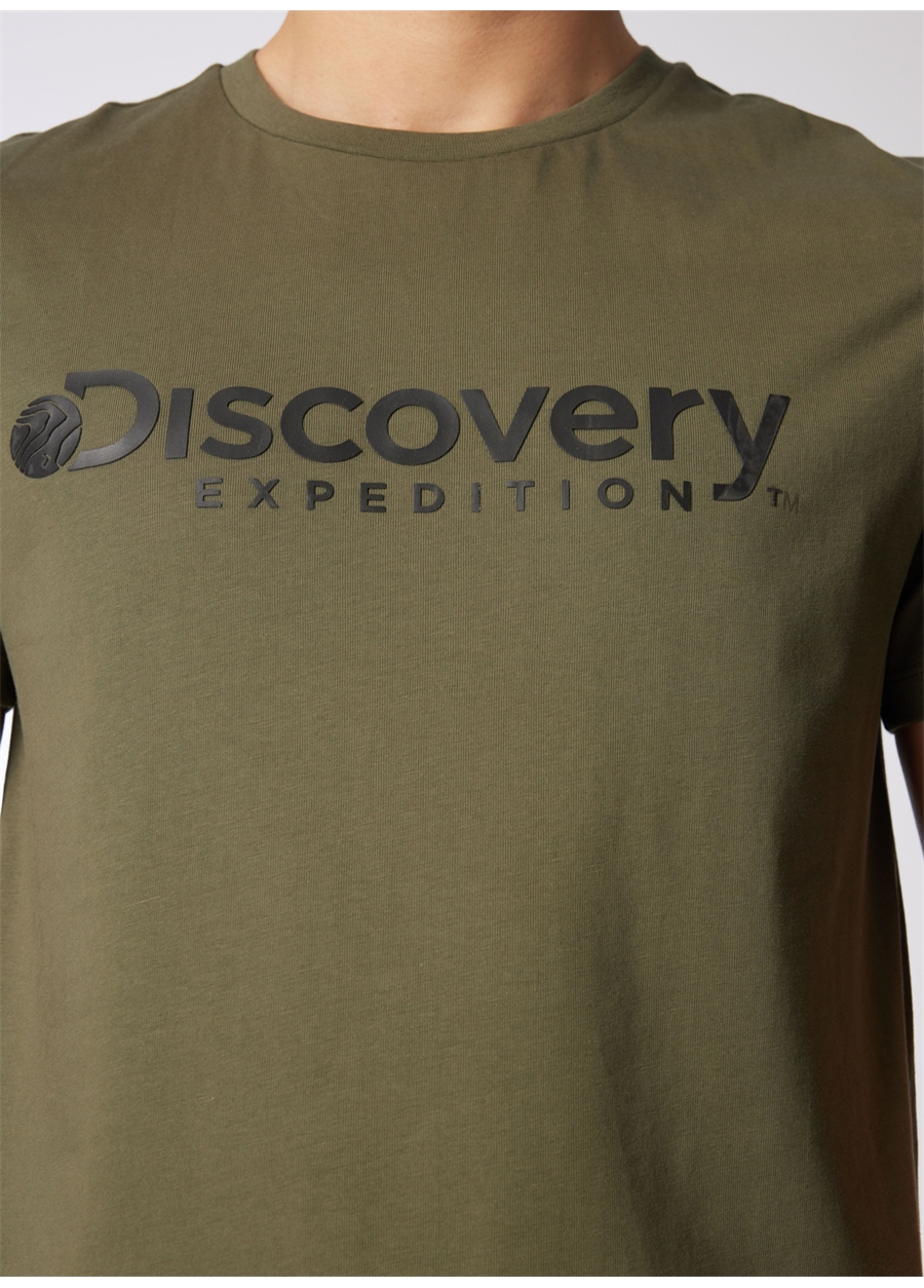 Discovery Expedition Haki Erkek Bisiklet Yaka T-Shirt D4SM-TST3290_3