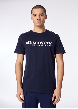 Discovery Expedition Lacivert Erkek Bisiklet Yaka T-Shirt D4SM-TST3290