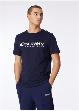 Discovery Expedition Lacivert Erkek Bisiklet Yaka T-Shirt D4SM-TST3290_2