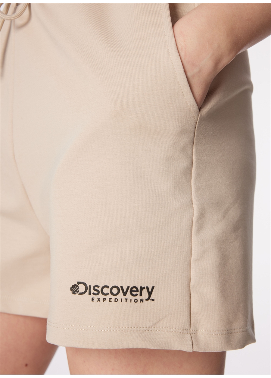 Discovery Expedition Bej Kadın Basic Sweat Şort D4SL-SHT3052_4