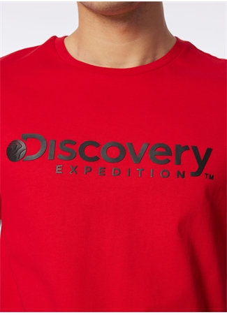 Discovery Expedition Kırmızı Erkek Bisiklet Yaka T-Shirt D4SM-TST3290_3