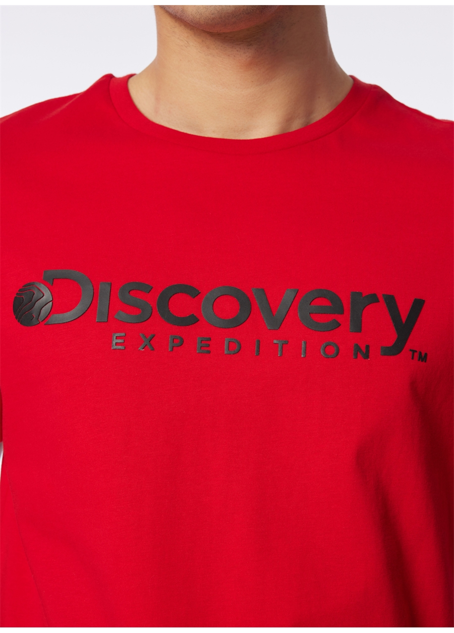 Discovery Expedition Kırmızı Erkek Bisiklet Yaka T-Shirt D4SM-TST3290_3